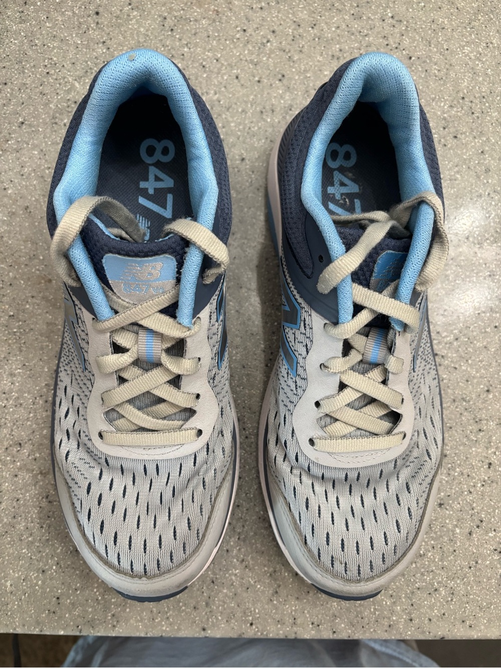 New Balance Gray & Light Blue 847 Athletic Sneakers
